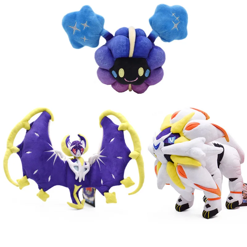 

Плюшевые игрушки Pokemon Cosmog Solgaleo Lunala, японская аниме фигурка Lunala, плюшевая кукла, мягкая набивная мультяшная Подушка, рождественский подарок для детей