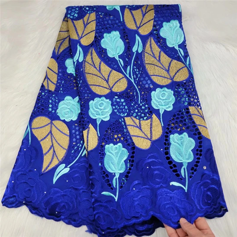 

Embroidered Swiss Voile Lace Fabric African Lace 100% Cotton Lace Dubai Fabrics