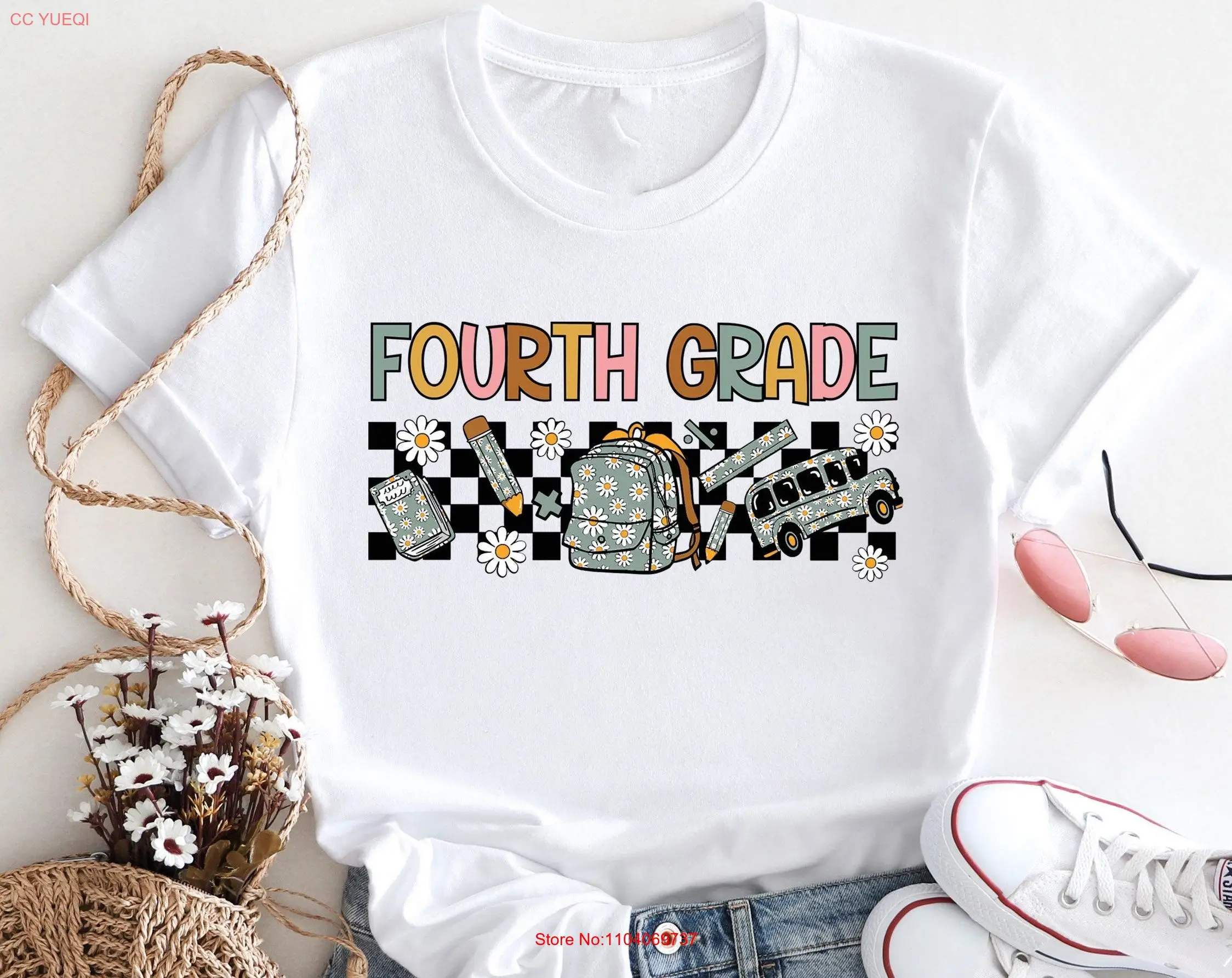 Футболка четырехго класса Первый день школы Назад к последним 4-м отрядком с