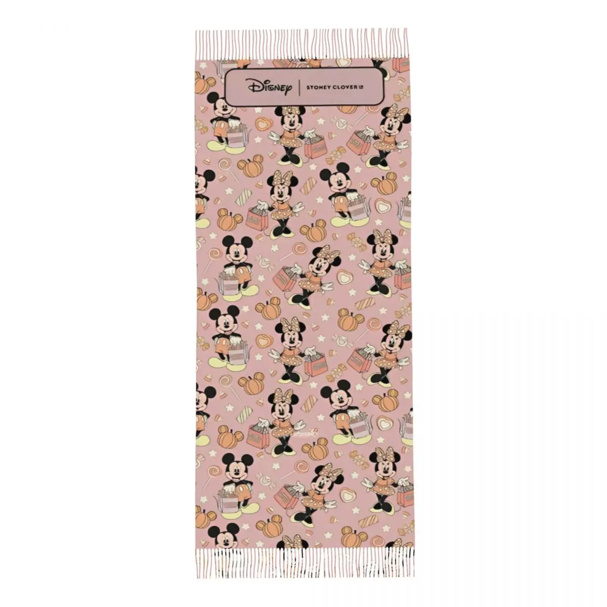 Шарф с мультяшным Минни Микки Маусом для женщин теплая зимняя шаль накидка