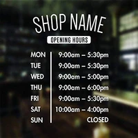 hours sign openclosed sign decals will return clock with black vinyl number for business store shop sticker 3845