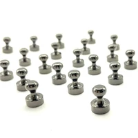 20 Pcs 12*16mm Gery Strong Magnetic Push Pin Magnet Pins For Refrigerator School Kitchen Tool Portable White Board Cones Home