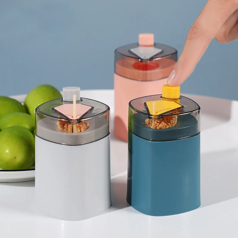 

Creative Home Automatic Pop-up Toothpick Box Household Press Toothpick Case Portable Toothpick Holder Home Supplies