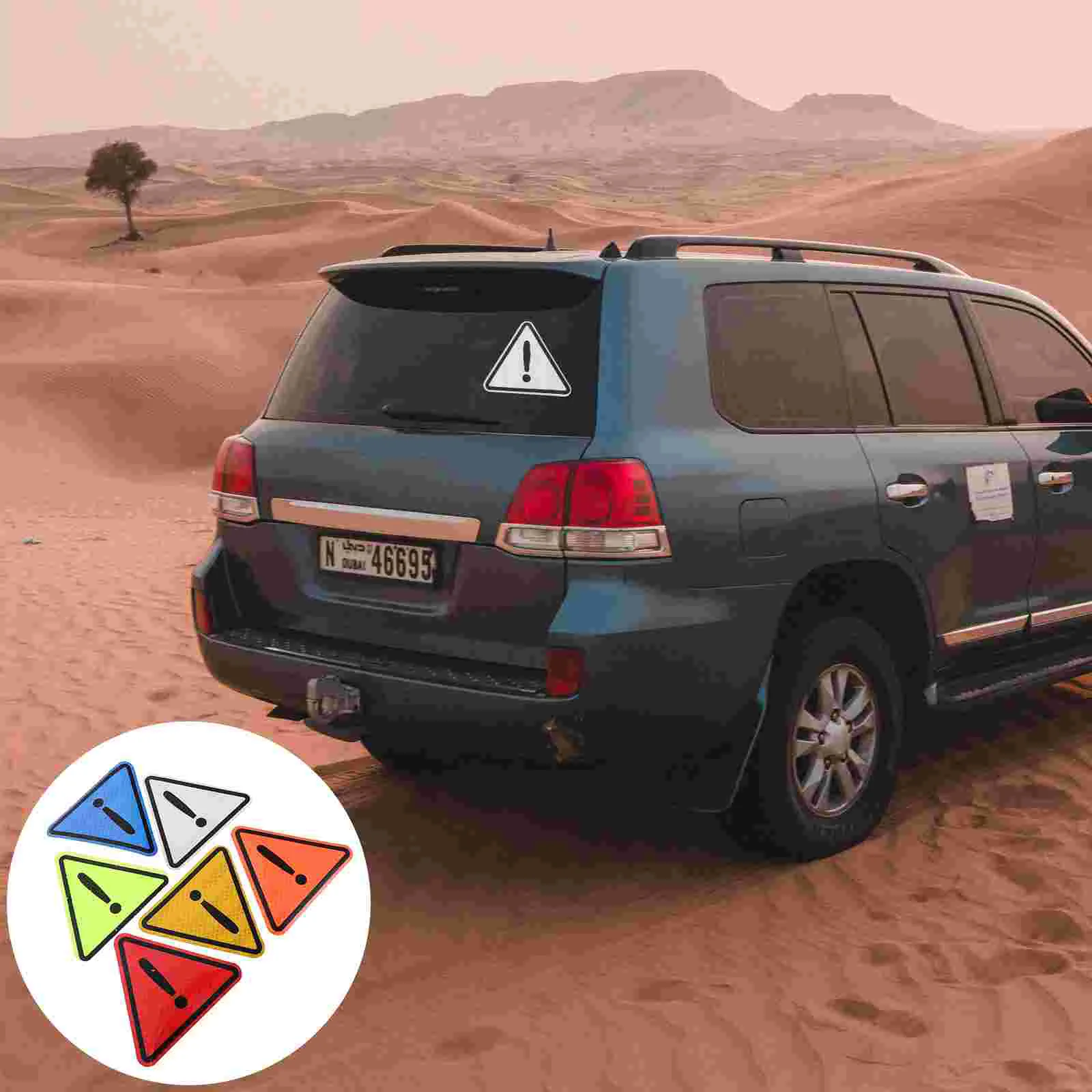

Sign Vehicle Car Safety Reflective Signs Triangle Stickers Warning Danger Pay Attention Caution Triangular Point Sticker