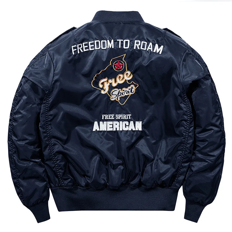 Men's Winter Hip Hop Thick Warm Jacket Military Motorcycle Ma-1 Aviator Pilot Cotton Parka Male Baseball Bomber Jackets M-5XL