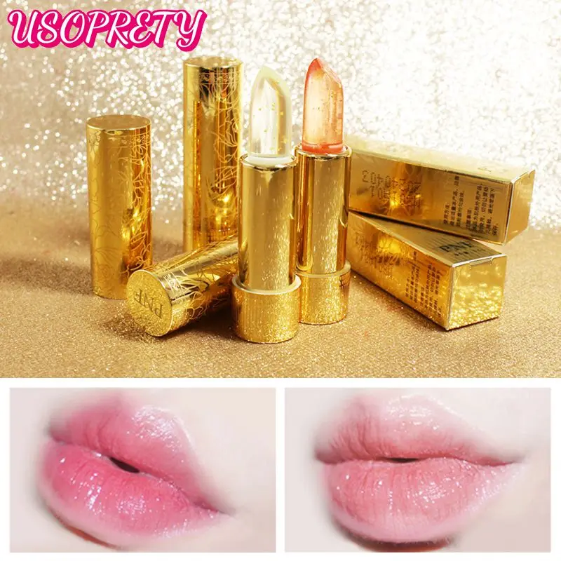 

24K Gold Foil Jelly Lipstick SPA Grade Gently Moisturizing Transparent Color-changing LipBalm Effectively Diminishes Lip Lines