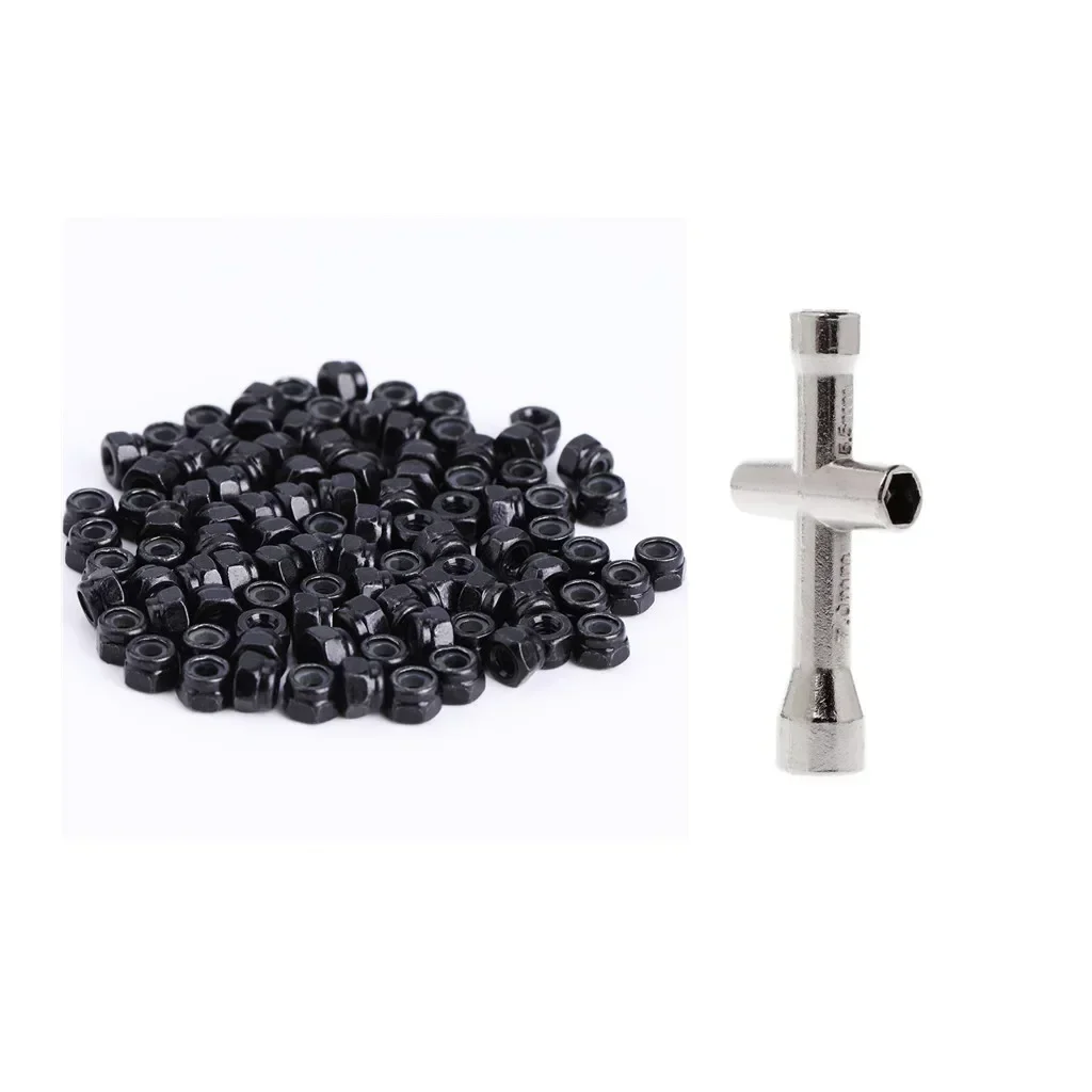 100 шт. металлические гайки M2 для 1/16 1/18 1/24 RC автомобиля на гусеничном ходу осевые