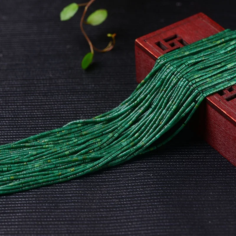 

4A Natural Green Jade Loose Bead Handmade Stone Crystal DIY