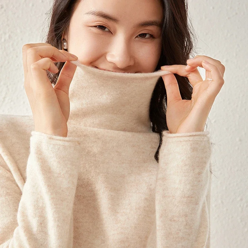 Женский кашемировый свитер WinvyNee с длинным рукавом