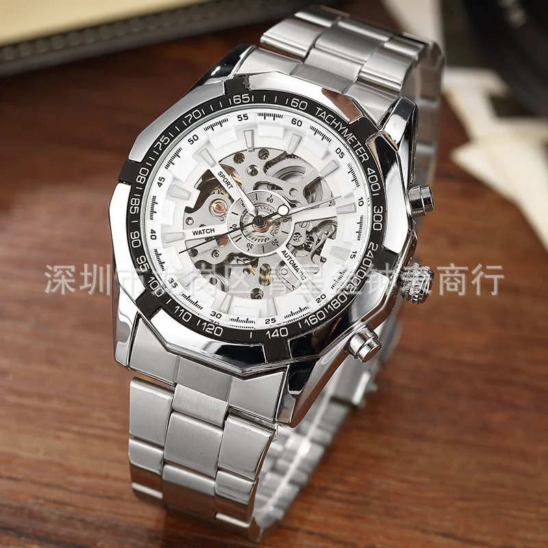 New Explosions of Men's Watches All Hollowed Out Men's Automatic Mechanical Watch Men's Business Leisure Steel Band Watches