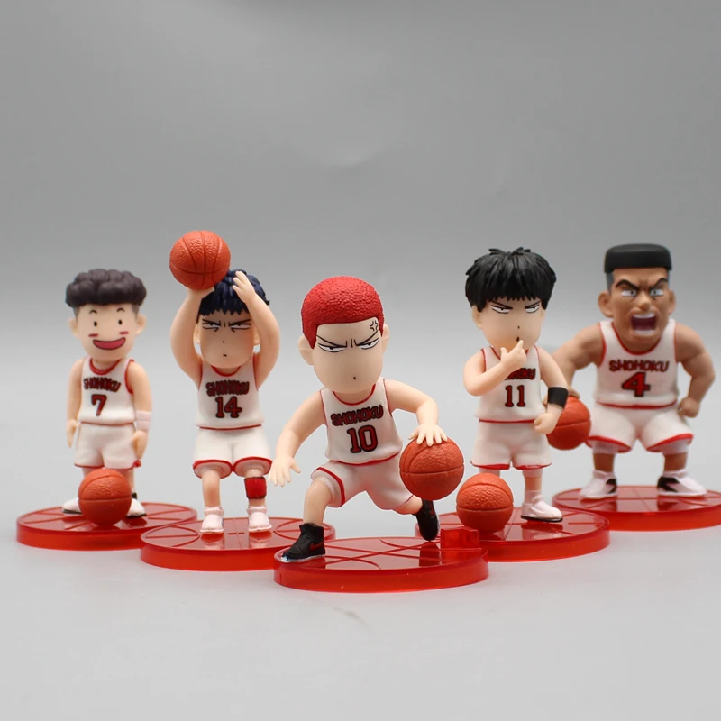 

Anime Slam Dunk Figure Sakuragi Hanamichi Rukawa Kaede Hisashi Mitsui Ryota Miyagi Akagi Takenori Action Figures Pvc Model Toys