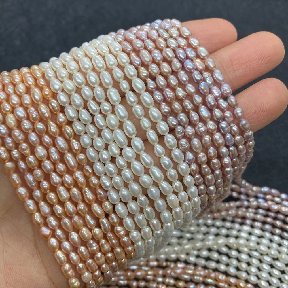 

High quality natural freshwater pearl beads A grade beige beads charming jewellery making DIY women necklace bracelet earrings