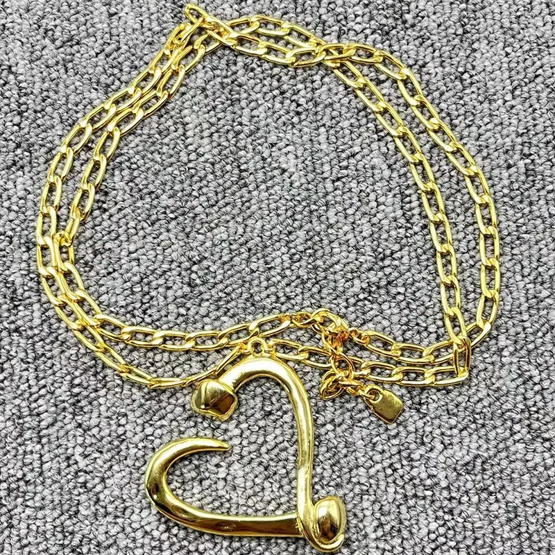 

European and American New Original Hot Selling Fashion Plated 925 Silver Heart Necklace Holiday Jewelry Valentine's Day Gift