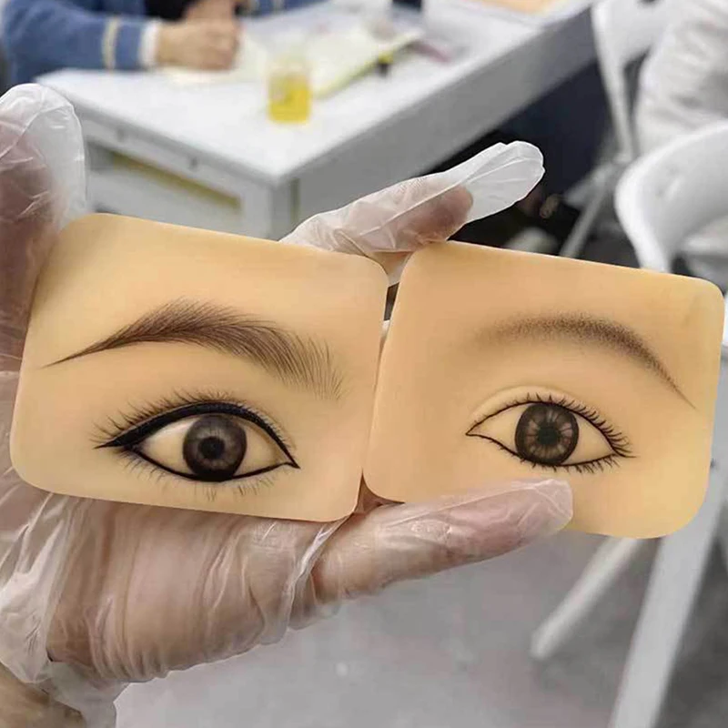 

1 пара, мягкие силиконовые брови для практики татуировок