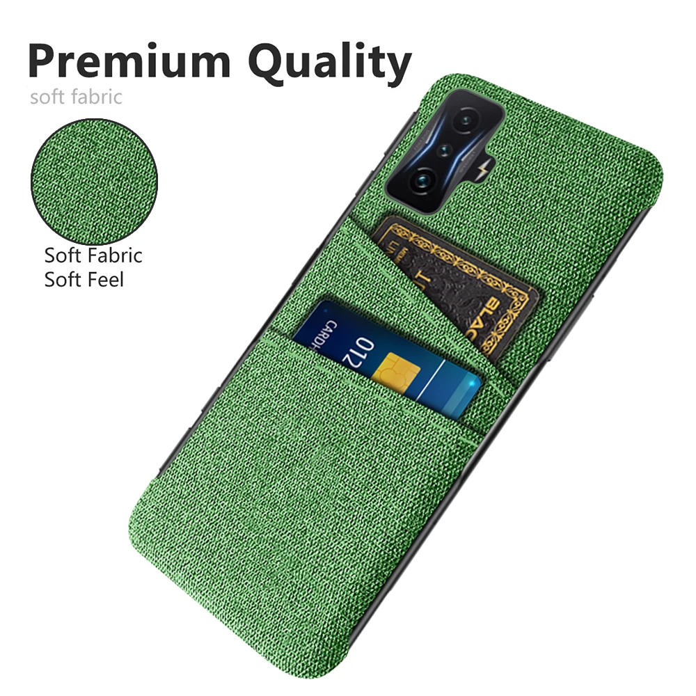 

Poco F4 GT For POCO F4 GT Case Luxury Febric Antiskid Card Slot Holder Cover For Redmi K50 Gaming K50 Pro POCO F4 GT Coque