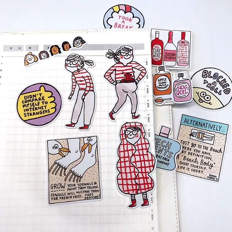 

Забавные бумажные наклейки для девочек и детей, 23 шт.