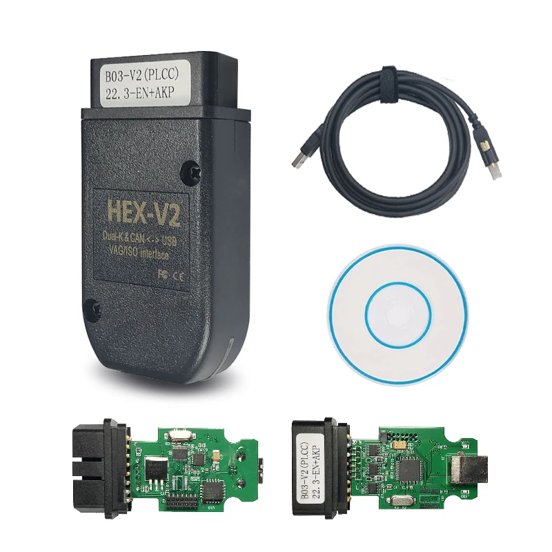 VAG COM 22 3 MAG DBM VCDS для OBD2 сканера HEX V2 USB интерфейс VW AUDI Skoda Seat неограниченные