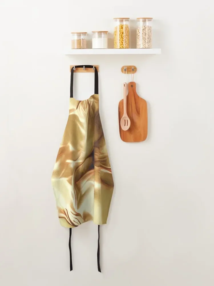 Бледно-золотой шелковый атласный фартук серии 6 кухонные фартуки для женщин