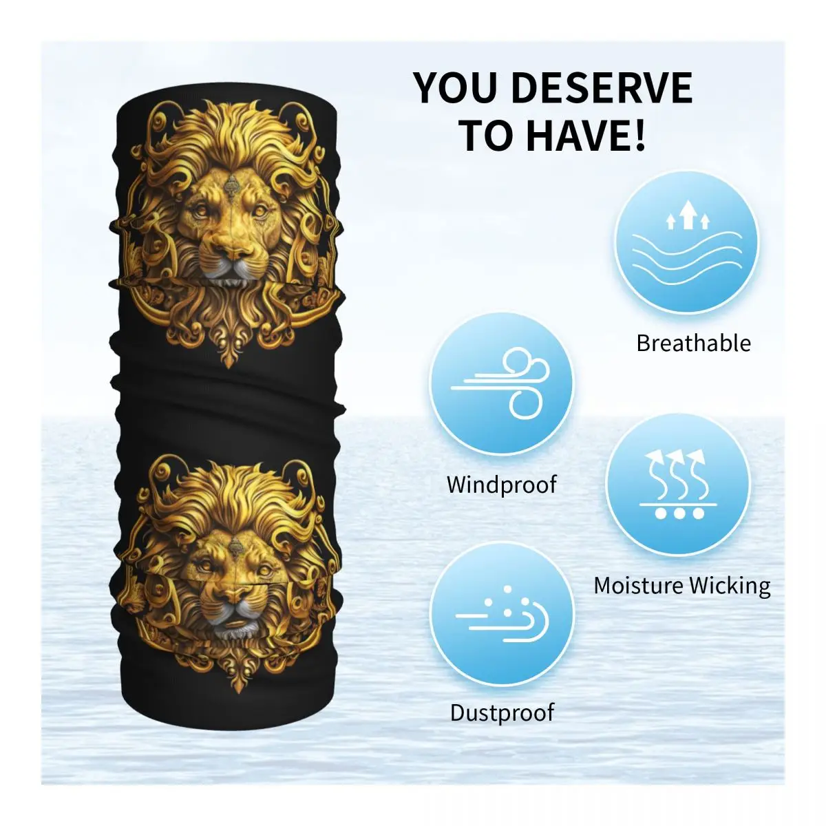 Зимняя повязка на голову Baroque Golden Lion Damask