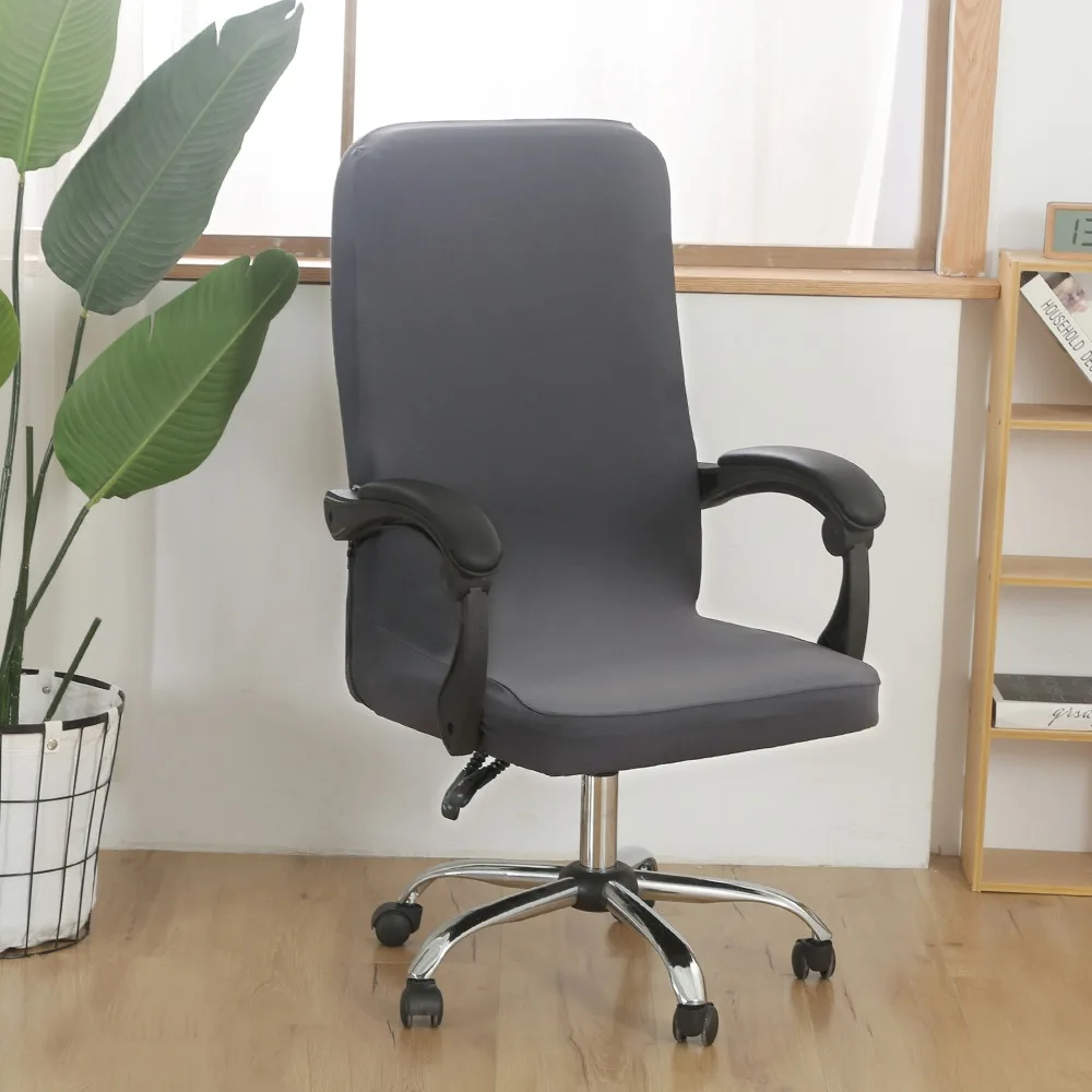 

1 Piece Solid Color Spandex Computer Gaming Chair Cover Dustproof Swivel Armchair Protector Elastic Office Chair Cover