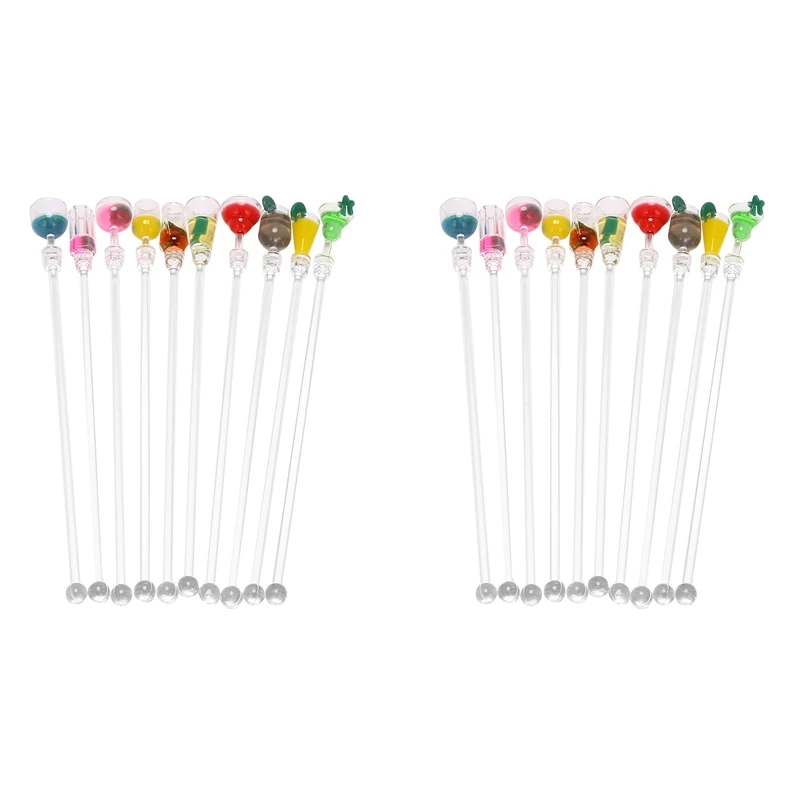 

Набор палочек для смешивания коктейлей 20 шт., акриловый Миксер для коктейлей, блендер, Принадлежности для бара, миксер