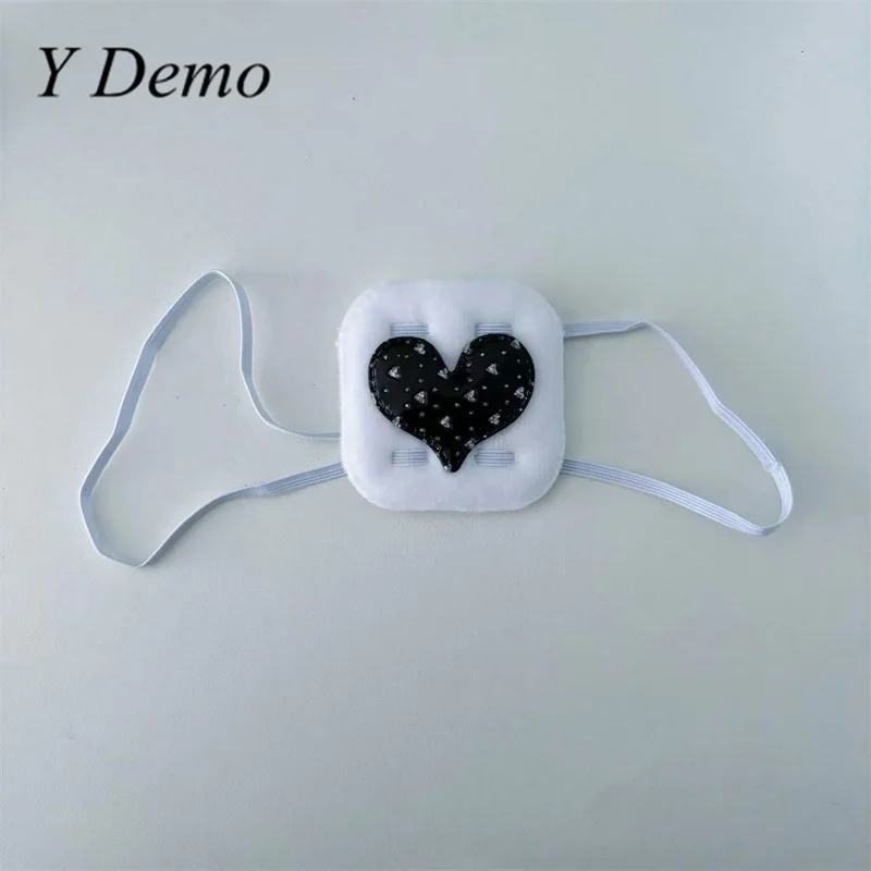 Y Demo Harajuku мягкий женский ремешок для глаз ручной работы в форме сердца