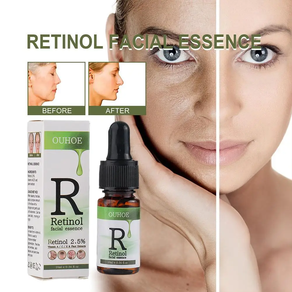 

10ml Retinol Serum Anti Wrinkle Anti Aging Fade Dark Spots Vitamin C Facial Serum Whiten Face Skincare Essence Skin Care Product