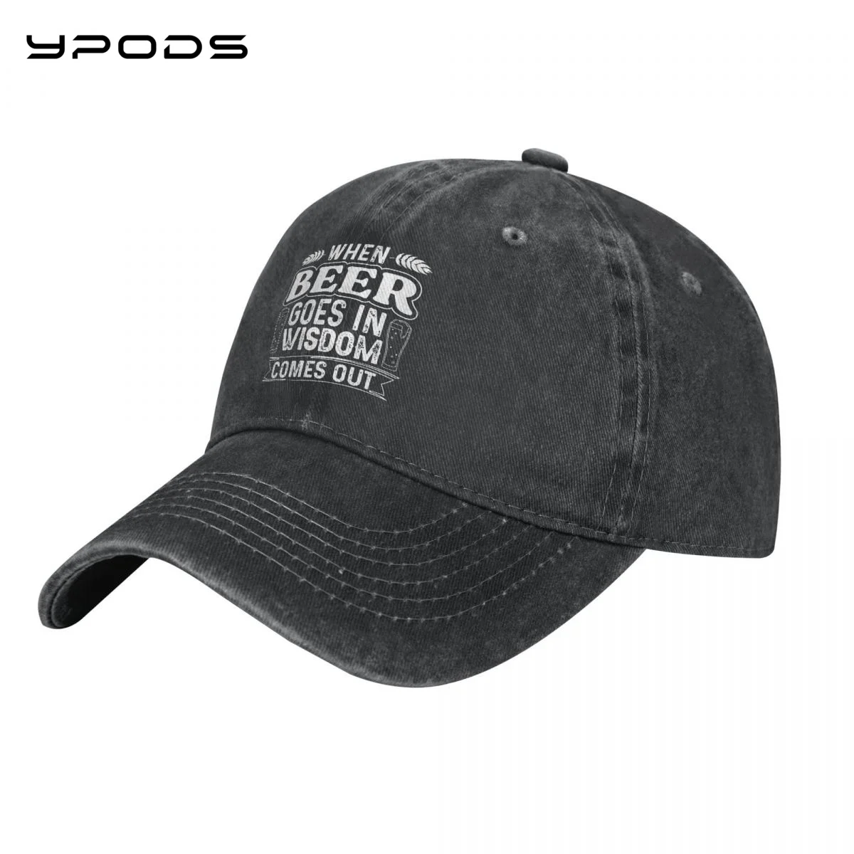 

When Beer Goes In Wisdom Comes Out Baseball Cotton Cap Men Women Design Hat Trucker Snapback Dad Hats Cap