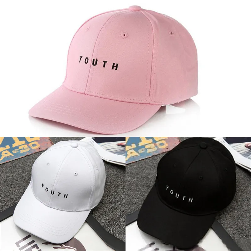 

Unisex Baseball Cap Letter YOUTH Embroidery Women Men Caps Summer Autumn Adjustable Snapback Cotton Visor Sun Hat Gorra Beisbol