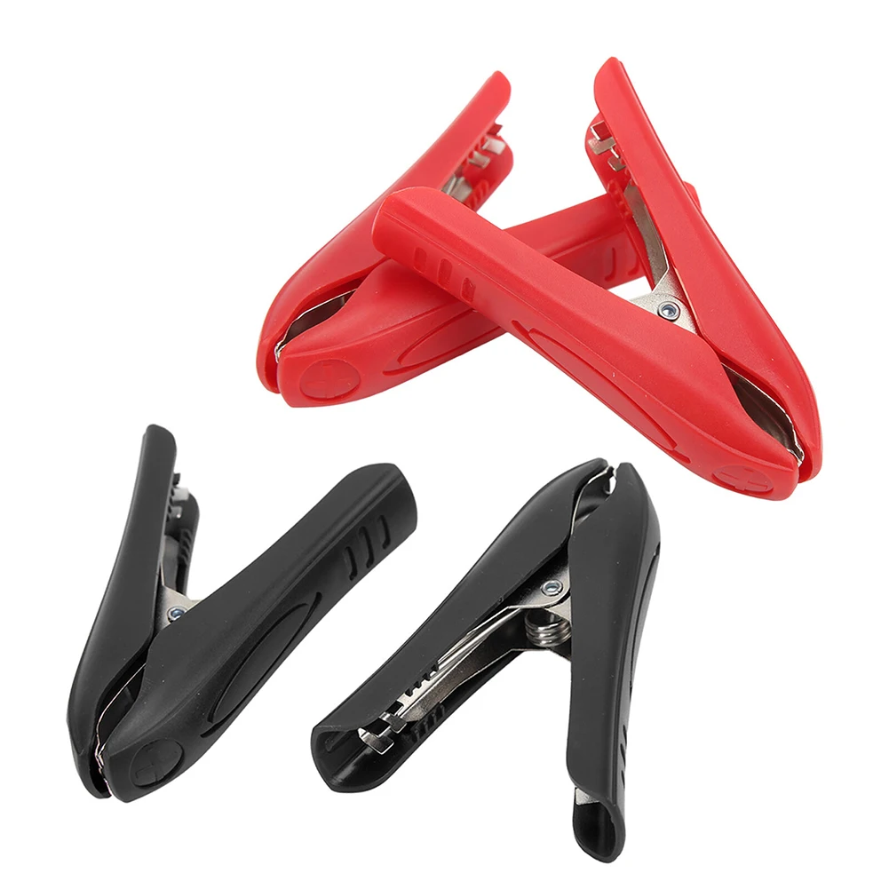 

4pcs Electric Clip Kit J.60056 Insulating Strong Clamping Red Black Power Clamp 100A 1.2in For Automobile Manufacturing