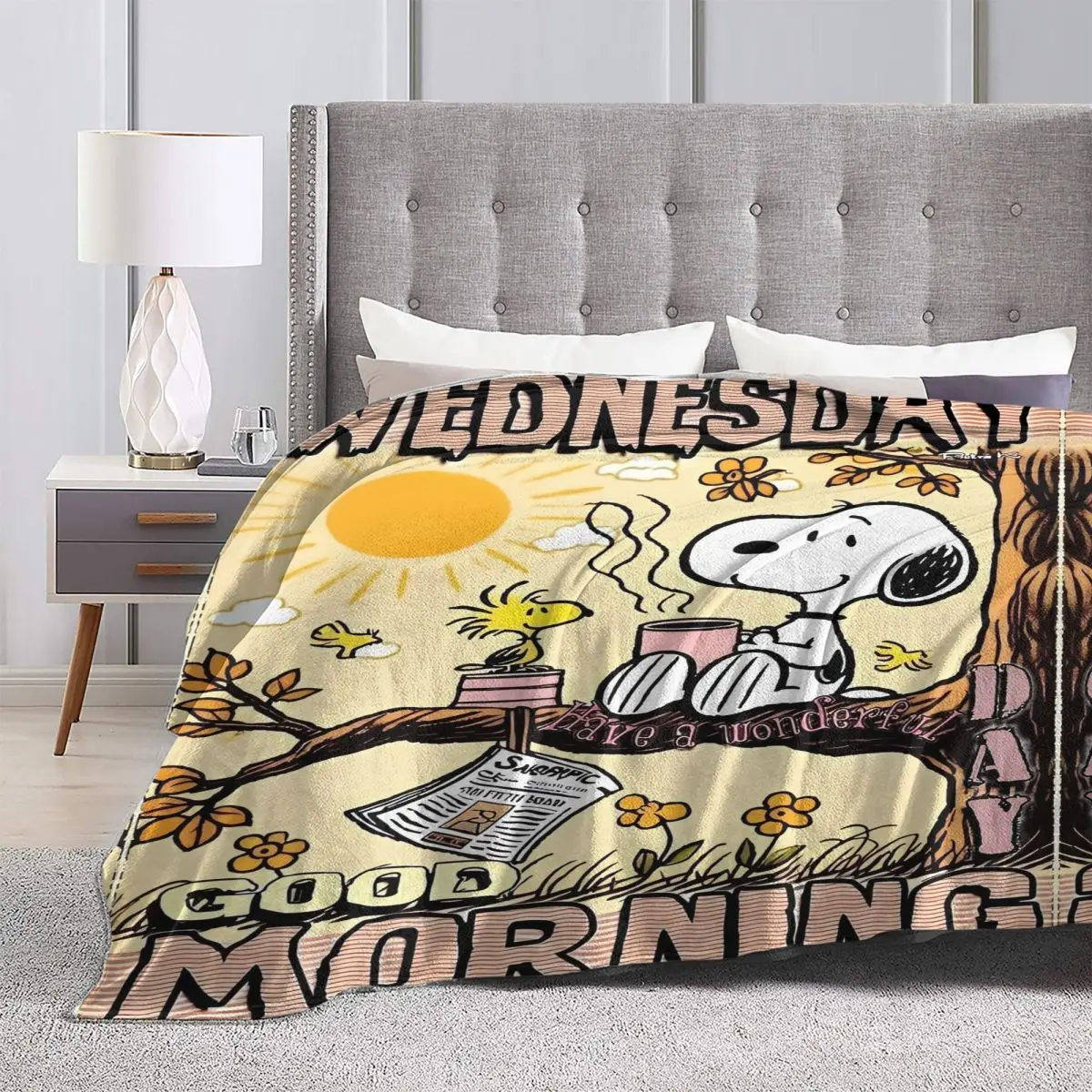 SNOOPY мультфильм Miniso (2)-bayingimg одеяла качественное супер теплое постельное белье