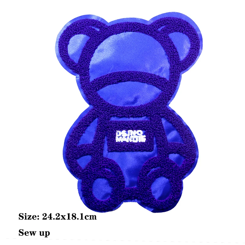 Милый медведь Белоснежка синельная икона вышивка аппликация нашивки для одежды