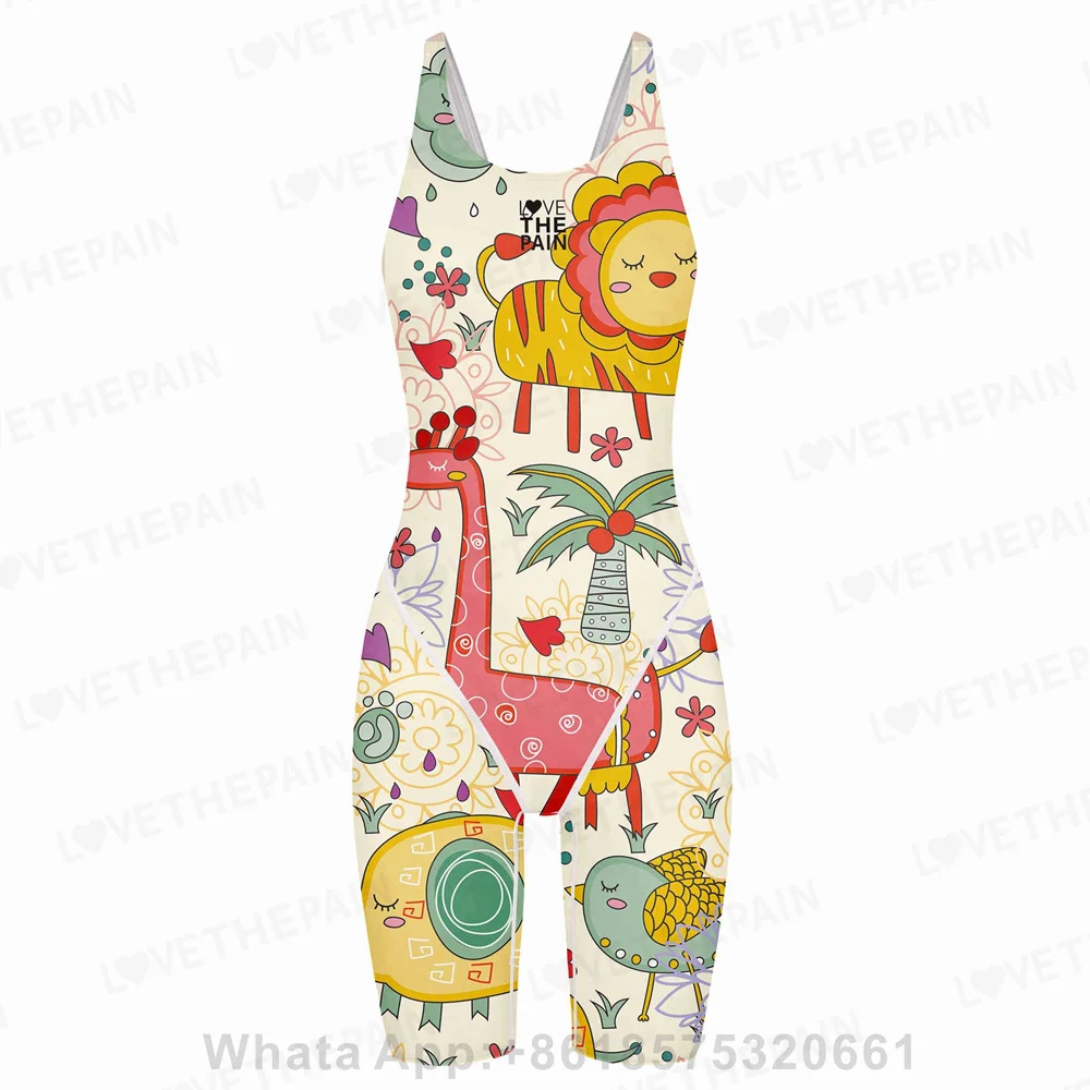 Love The Pain  One Piece Swimsuit Female Bodysuit Multifunctional Swimwear Bathing Suit Training Professional Sports Competition