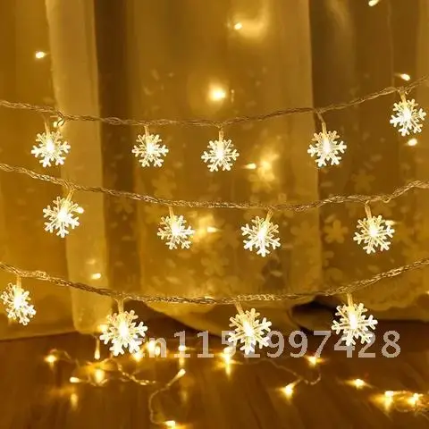 Светодиодная подсветка снежинка украшение на рождественскую елку для дома