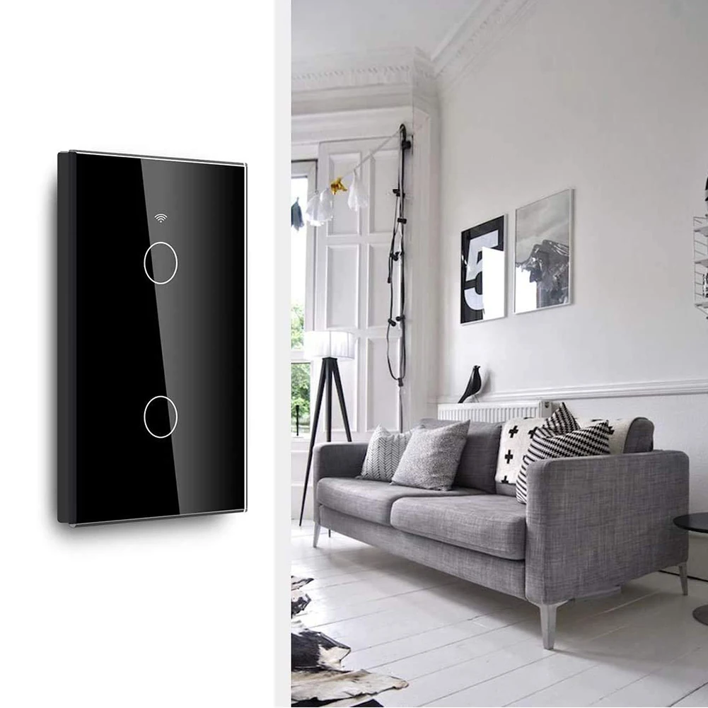 

Tuclix 120 WiFi RF Touch Panel Smart Switch 2 Gang Switch