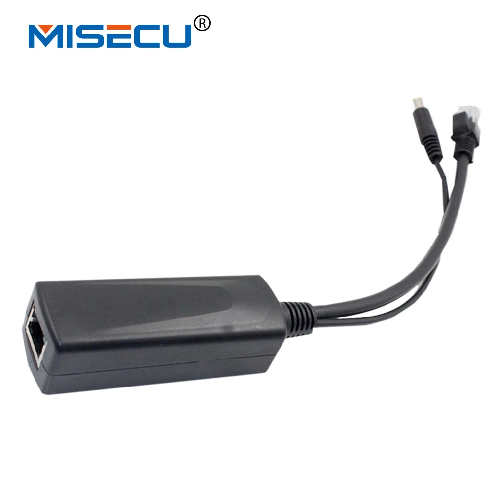 

MISECU New POE Splitter Power Over Ethernet 10/100mbps IEEE802.3at/af 12V/1.2A 24W POE Splitter For IP Camera PoE splitter