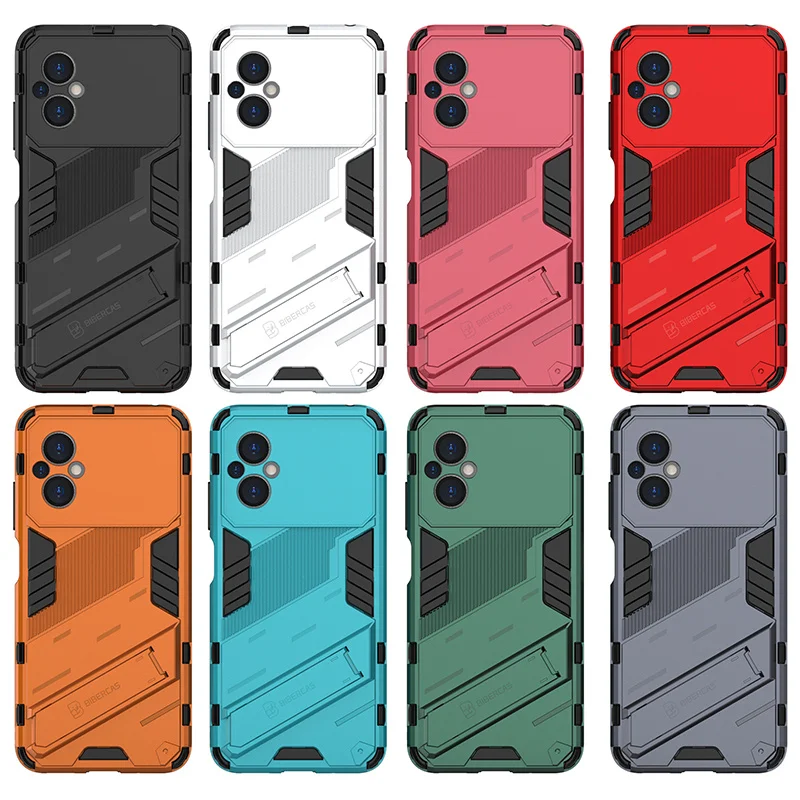 For Poco M5 Case Poco M5 Cover Coque Shell Fundas Armor Shockproof Hard Stand PC Phone Bumper For Poco M5