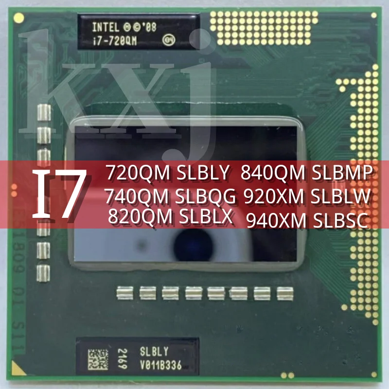 Процессор Core i7 740QM 720QM 820QM 840QM 920XM 940XM четырехъядерный процессор для ноутбука Socket G1