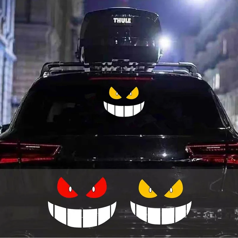 

Автомобильная наклейка Devil Eyes, наклейка на шлем, наклейка на стекло, персонализированное креативное