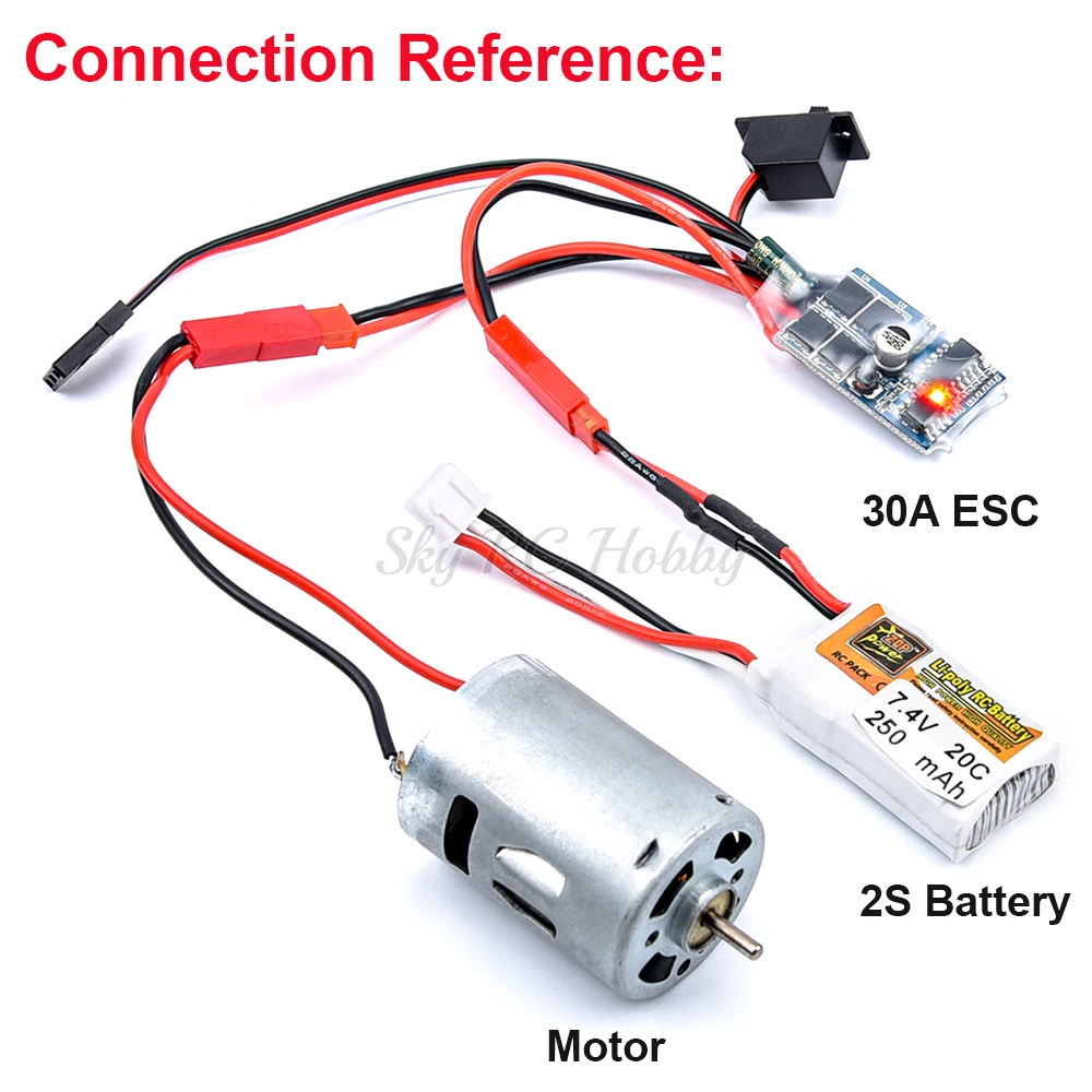 Контроллер скорости щеточного двигателя RC ESC 20A/30A передний и задний тормоз 2S для