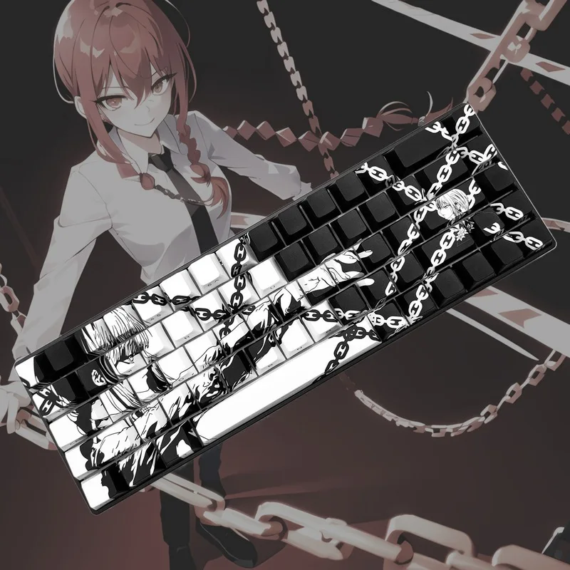 Kikyo Yukiaim Chain Contour PBT Боковая резьба Совместима с ATK68 Megalion MAD60MAD Колпачки клавиш