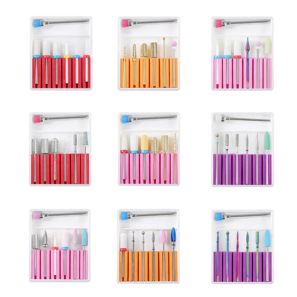

7pcs Nail Grinding Head Hot Selling Fine Polishing Multi-function Ceramic Polishing Buffer Burr Milling Cutter Beauty Tool