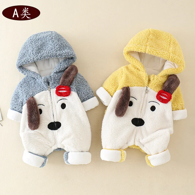 

Одежда для новорожденных, милая утепленная комбинезон для мальчиков и девочек, хлопковая одежда для обнимания, Комбинезоны для осени и зимы, Комбинезоны