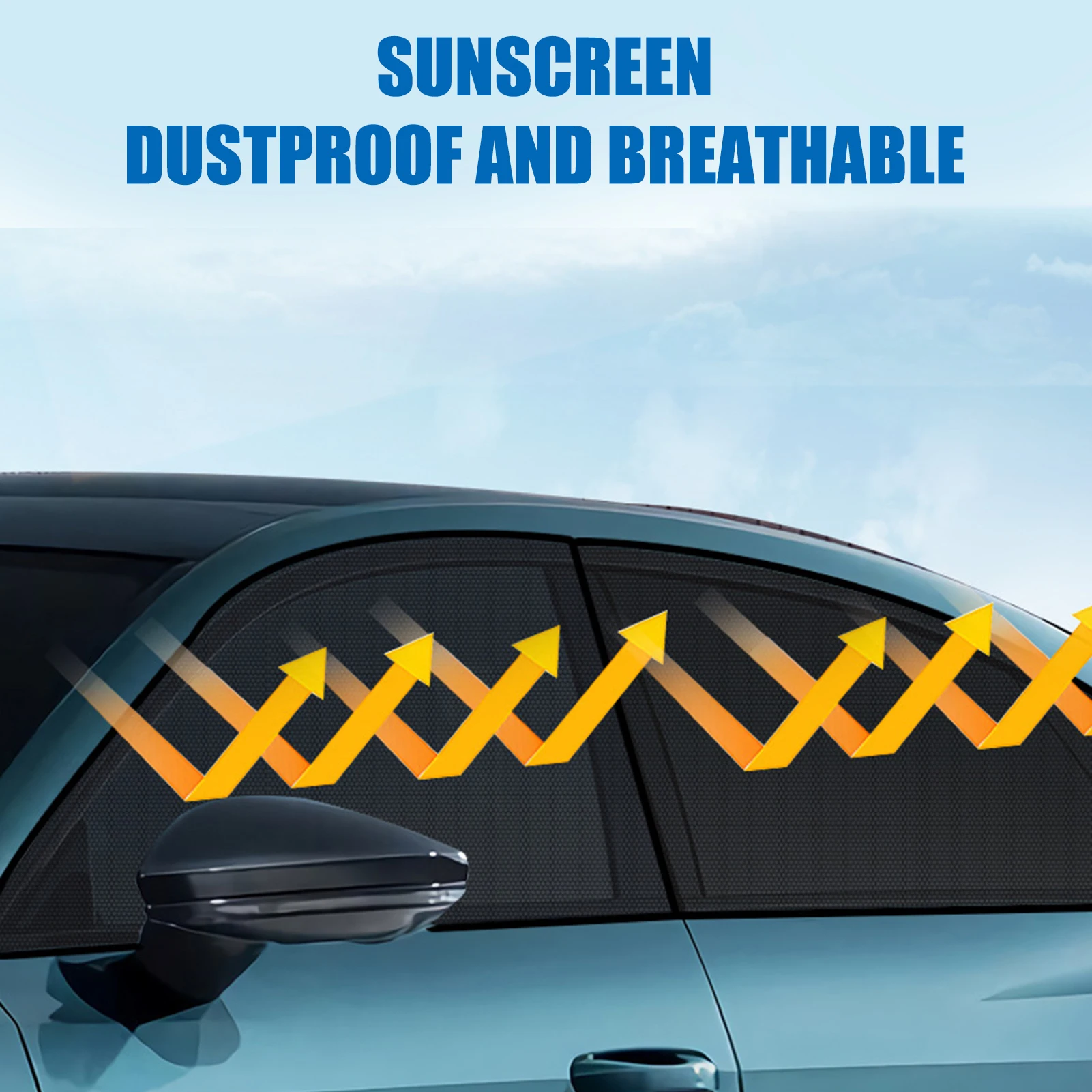 

Car Window Sunshades Breathable Mesh Window Sunshades 1Pc Car Front / Rear Window Sun Shade Breathable Mesh Sun Blocker Mesh