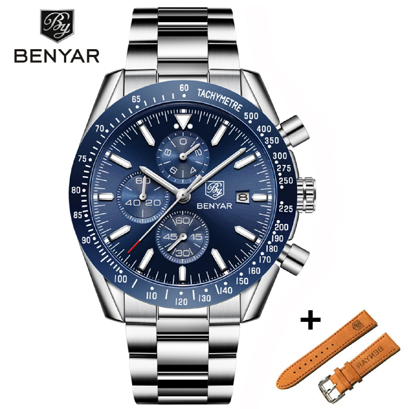 

BENYAR 2021 Men Watches Set Luxury Brand Business Steel Quartz Watch Casual Waterproof Male Wristwatch Relogio Masculino