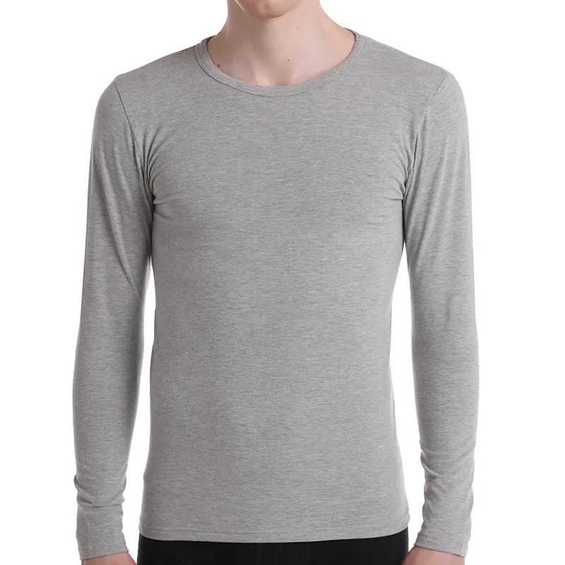Winter Autumn Thermal Underwear Top Men Warm Thermo Underwear Cotton Round Neck Comfortable Thermal Shirt Male Thermal Clothing