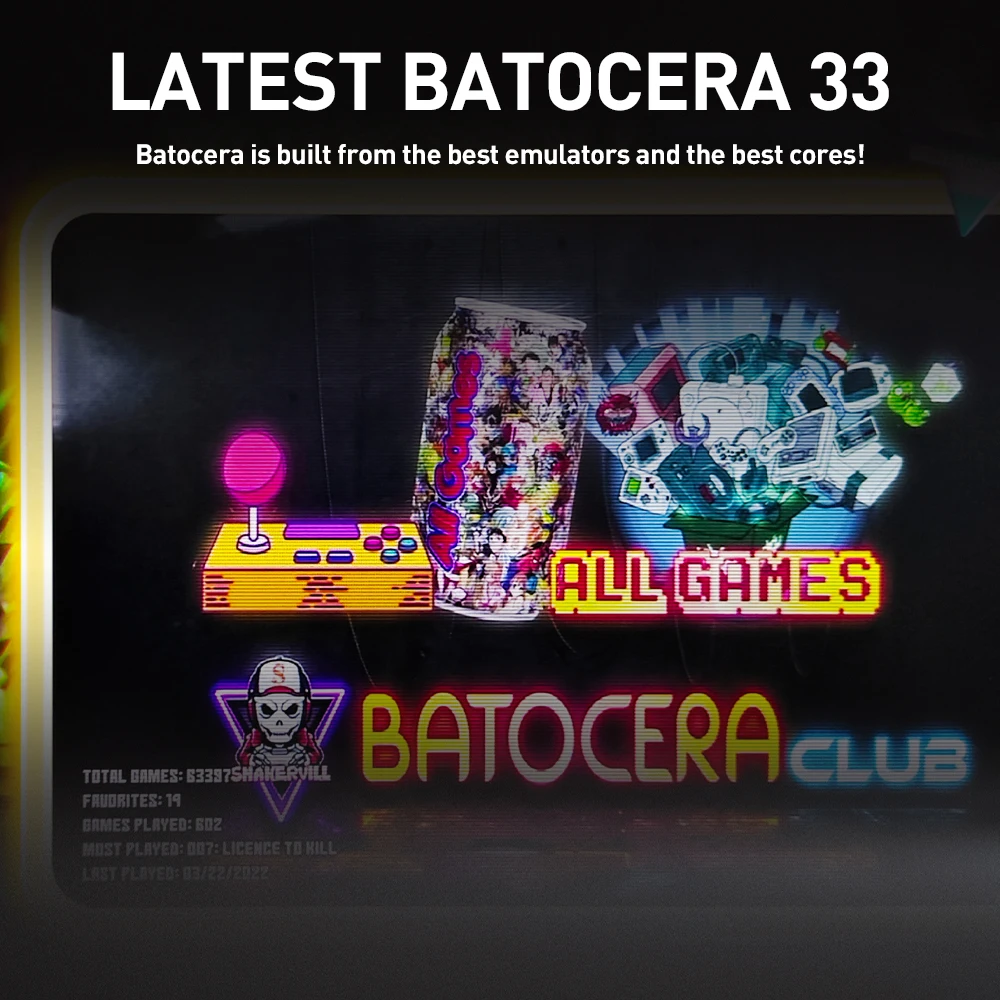500G жесткий диск для игр Batocera с 63000 ретро-играми супер консоли X PC PS2/PS1/Sega Saturn/Game