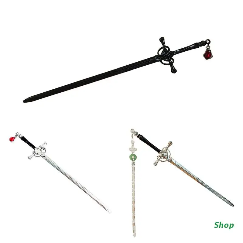 

Винтажная шпилька для волос L5YC, Рубиновая шпилька для волос, головной убор для хэллоуивечерние НКИ