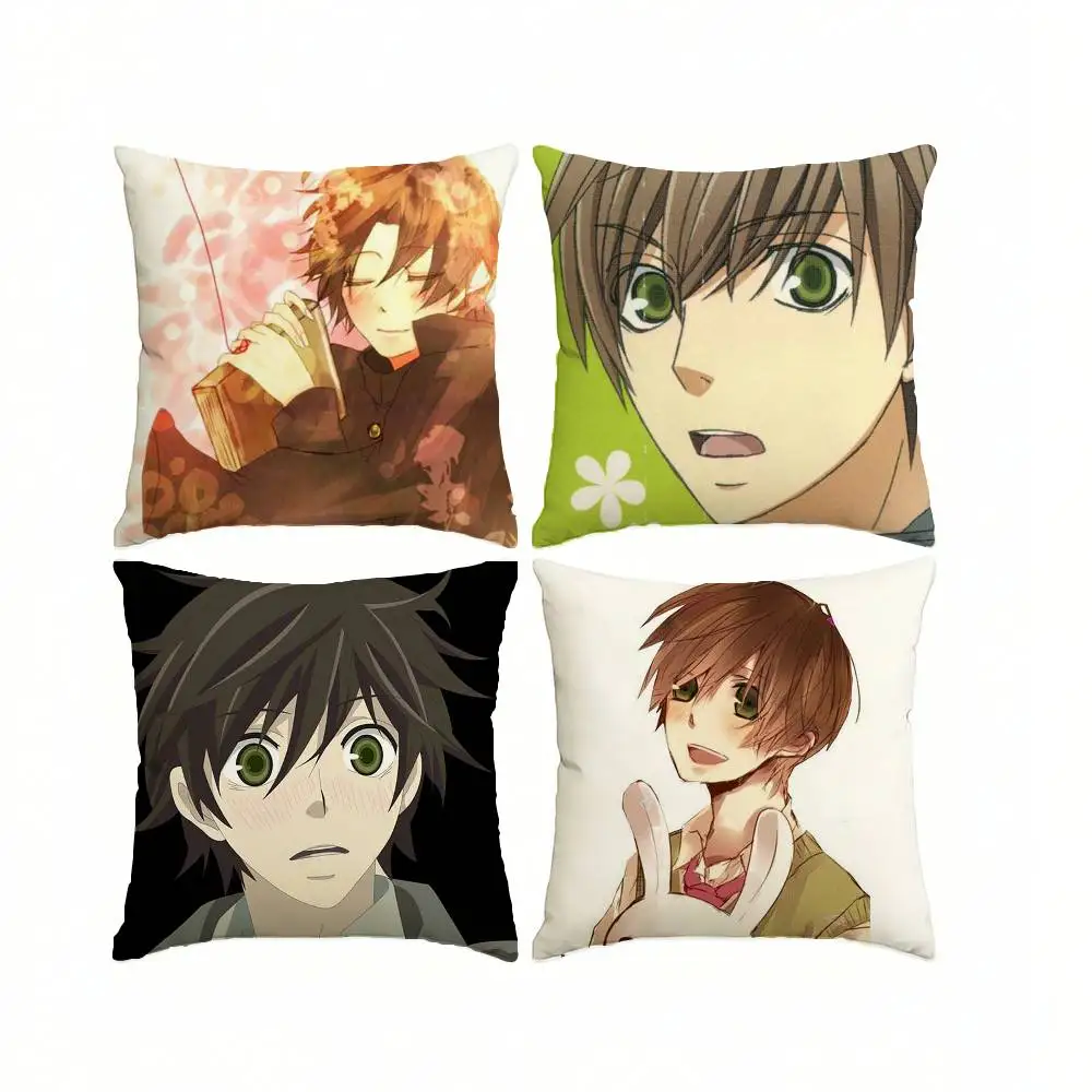 Фото Наволочка S-Sekaiichi Hatsukoi Anime O-Onodera Ritsu с двусторонним принтом, квадратная, для спальни, прикроватная, для дивана, чехол для подушки №2