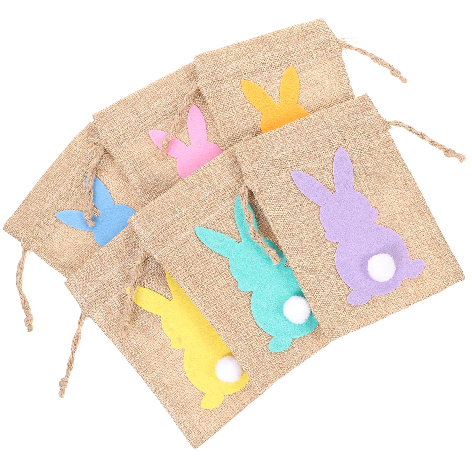 

Easter Bunny Gift Treat Goodie Candy Party Basket Burlap Eggs Favor Baskets Bowls Rabbit Box